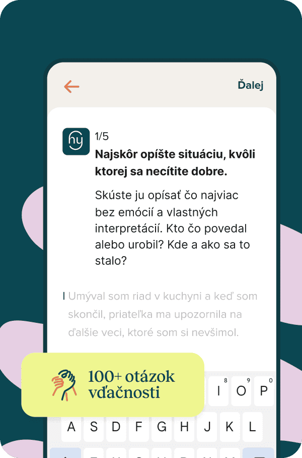 Svoje pocity si môžete priebežne zapisovať do denníka.